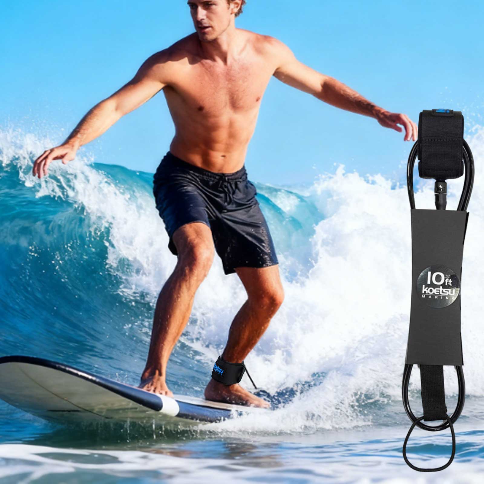 6-10ft SUP Board Surf Leg Rope - Surfboard Leash Ankle review and price