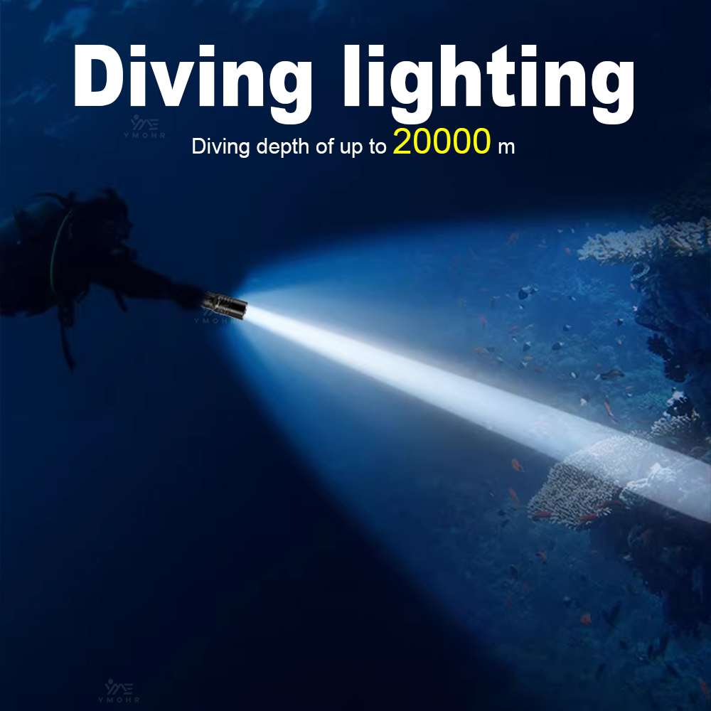 20000M Diving Flashlight Power - Underwater Flashlight review and price