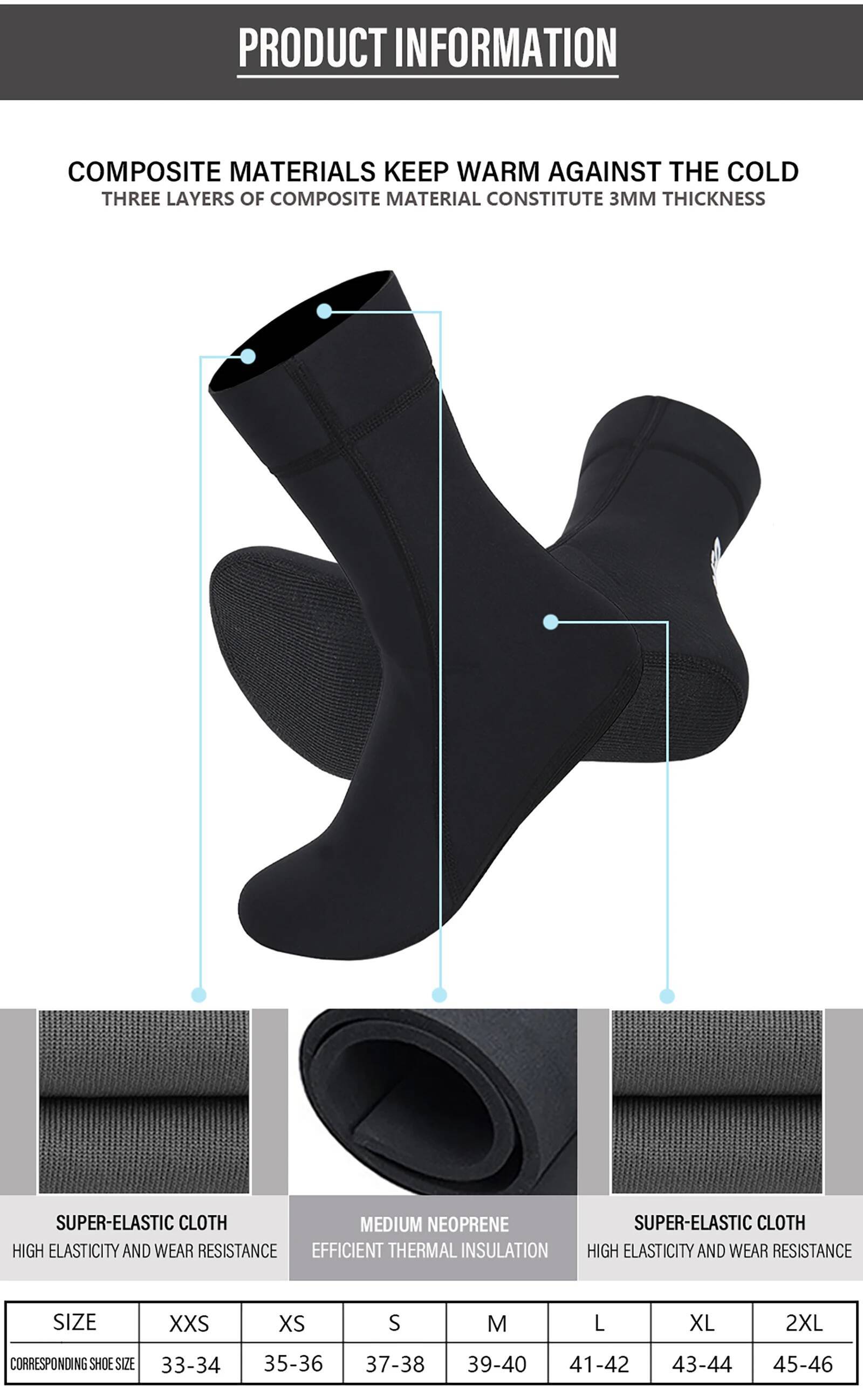 Socks Socks 1.5mm/3mm/5mm Beac - Wetsuit 3Mm Neoprene review and price