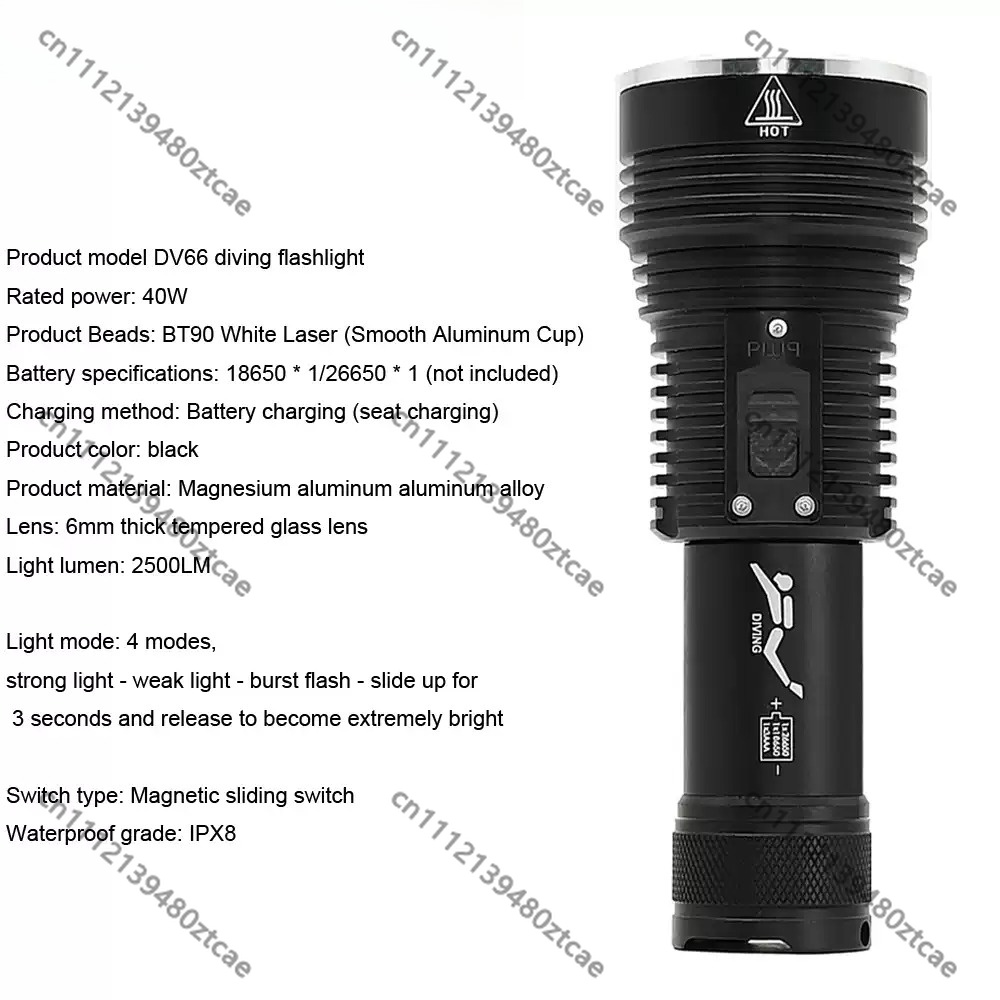High Power White Laser Diving  - Underwater Flashlight review and price